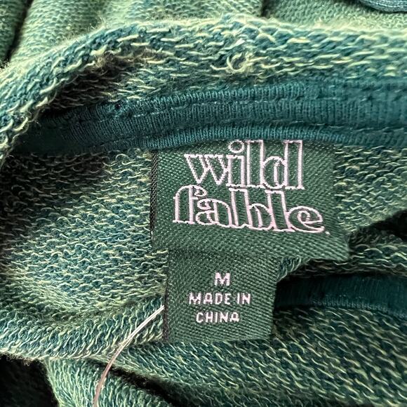 Wild Fable Women's Green Long Sleeve Seamed Hooded Sweatshirt - Medium - NWT - Picture 2 of 8